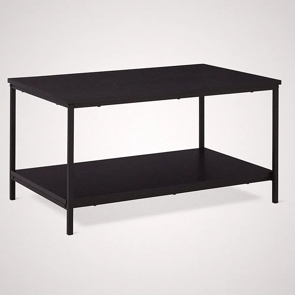 Amazon Basics Rechteckiger Couchtisch, schwarz, 50,5 cm x 80 cm x 42 cm