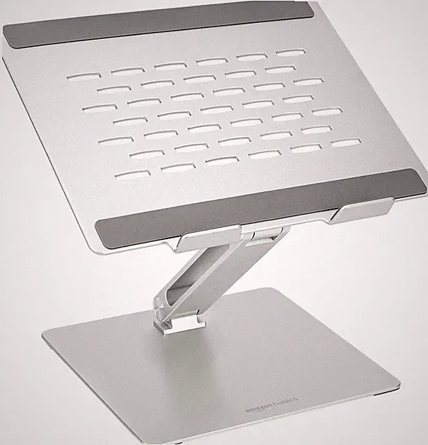 Amazon Basics verstellbarer ergonomischer Laptopständer mehrere Winkel mit Wärmeentlüftung Pre