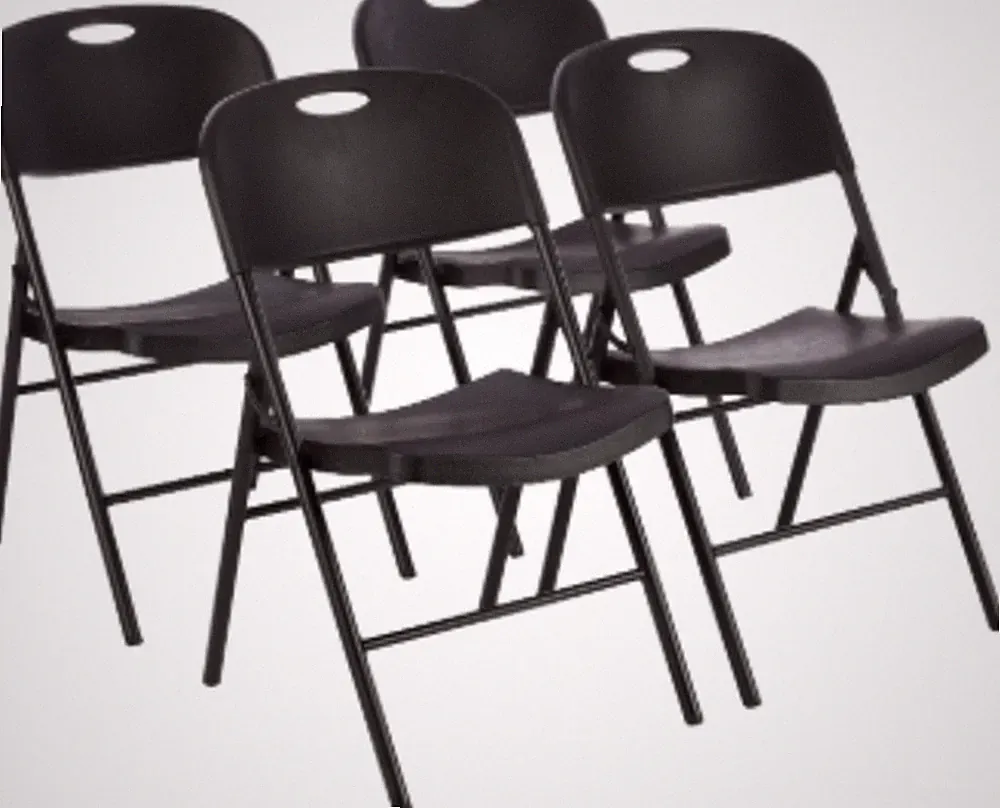 Amazon-Stuhl aus Kunststoff, schwarz, 4 Stück – robust und praktisch