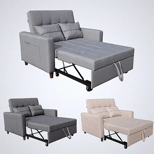 Ambiness 3in1 Schlafsofa Einsitzer & Zweisitzer | Sofa, Chaise Longue &Gästebett
