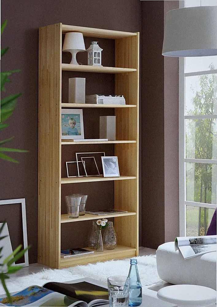 ANGEBOT Regal Standregal Bücherregal Kiefer Natur H214 cm B-Ware