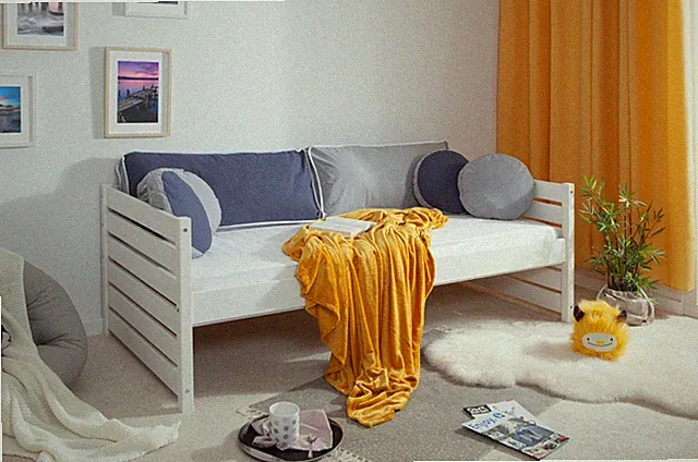 ANGEBOT Sofabett "Naomi" B-WARE Kiefer massiv weiß 100x200 cm