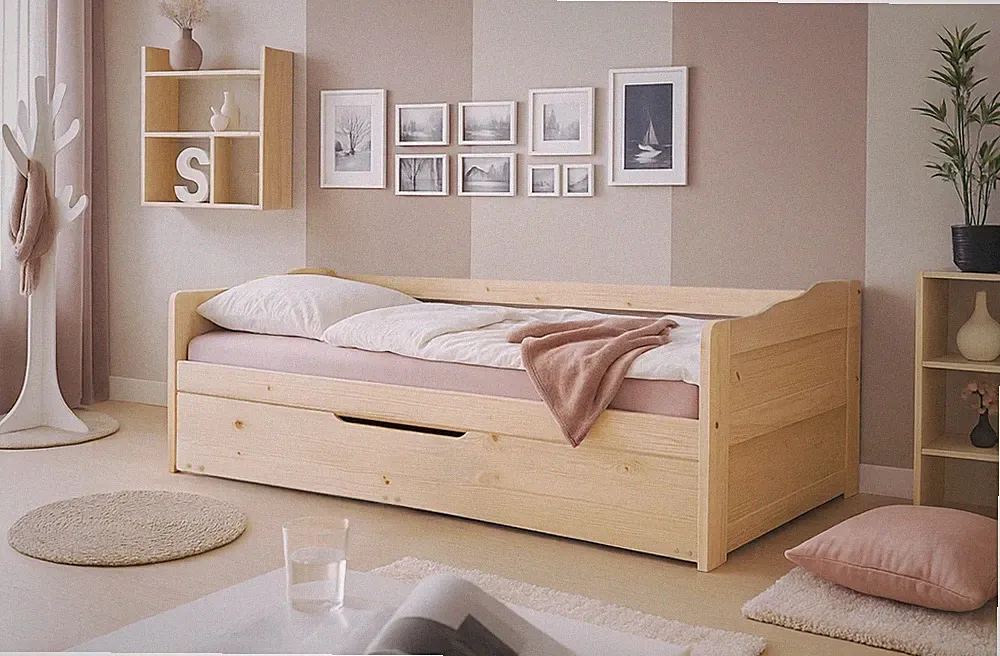 ANGEBOT TICAA Sofabett Funktionsbett "Michaela" B-WARE Kiefer Natur