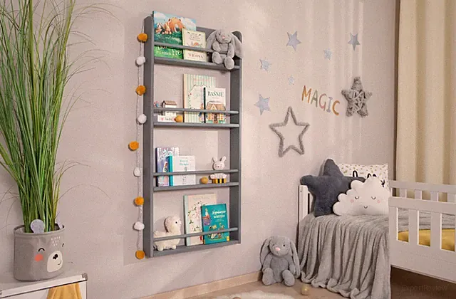 ANGEBOT Wandregal Toni Buche Massiv Weiß B-Ware