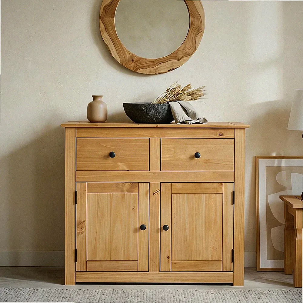 Anrichte Kommode im Landhaus Stil Kiefer massiv Sideboard mit Schubladen Türen