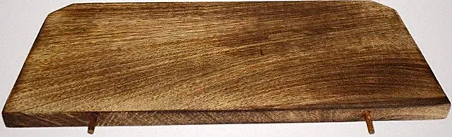 Ansteckbrett Mango Holz Massiv 34 x 14,5 cm Handarbeit Holzplatte Brett Unikat
