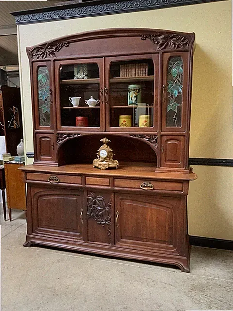 Antik - Imposantes Jugendstil Buffet, Vitrine, - Art Nouveau - Lieferung mögl.!