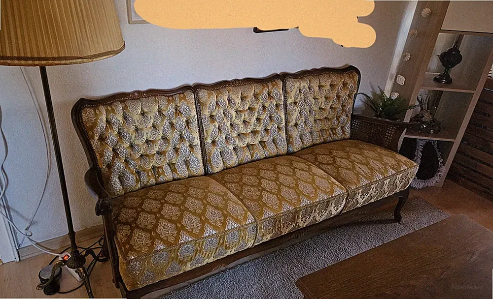 Antike Barock Stil Möbel/Sofa Gelb