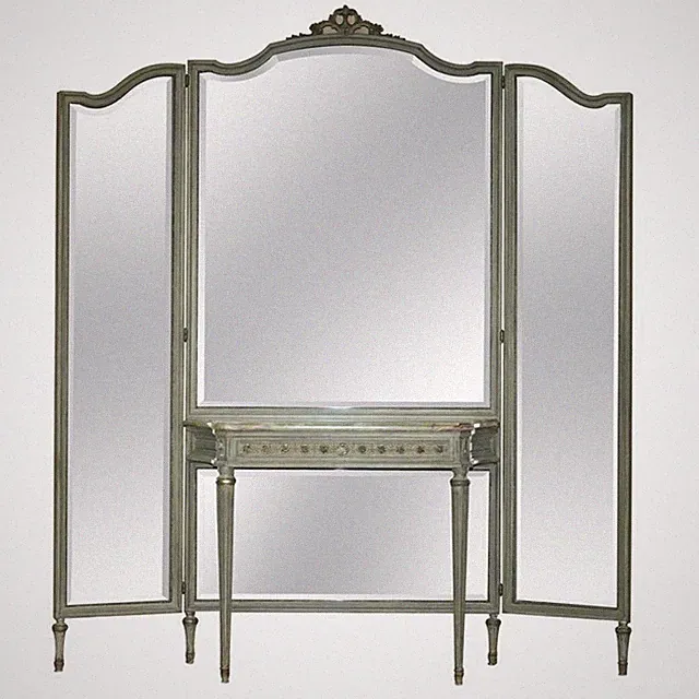ANTIKER FRANZÖSISCHER LOUIS XVI STIL SCHLEIDEZIMMER KONSOLENTISCH GANZKÖRPERSPIEGEL