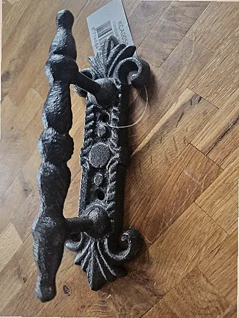 Antiker Türgriff, Barock Truhengriff Retro Möbelgriff Gusseisen 17x5cm Braun