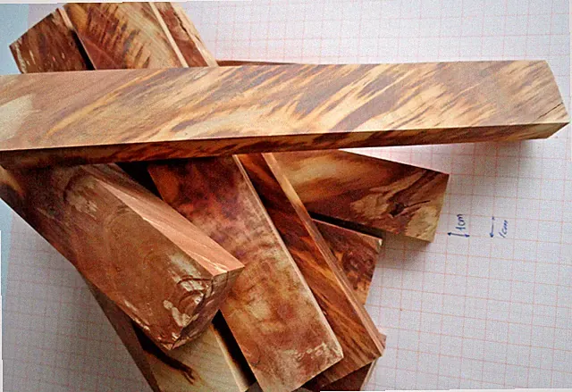 Aprikosen Wurzelnholz Drechselhol Griffholz Messergriff Pen Blank Bastelholz