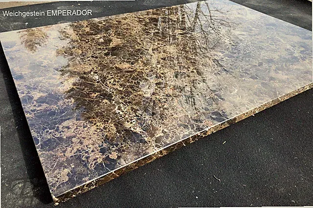Arbeitsplatte Abdeckung Tischplatte Natursteinplatte Steinplatte braun Marmor