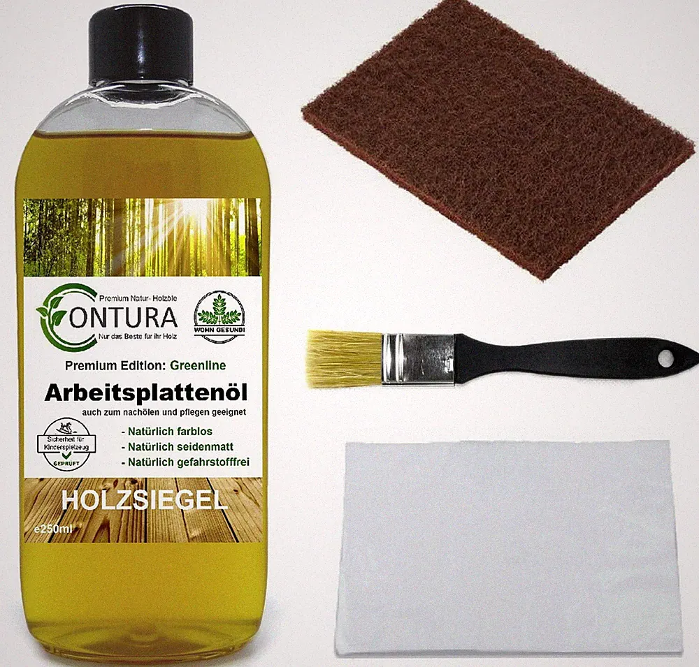 Arbeitsplattenöl SET 5tlg Möbel Pflegeöl Holzöl Holzschutz Buche Eiche farblos