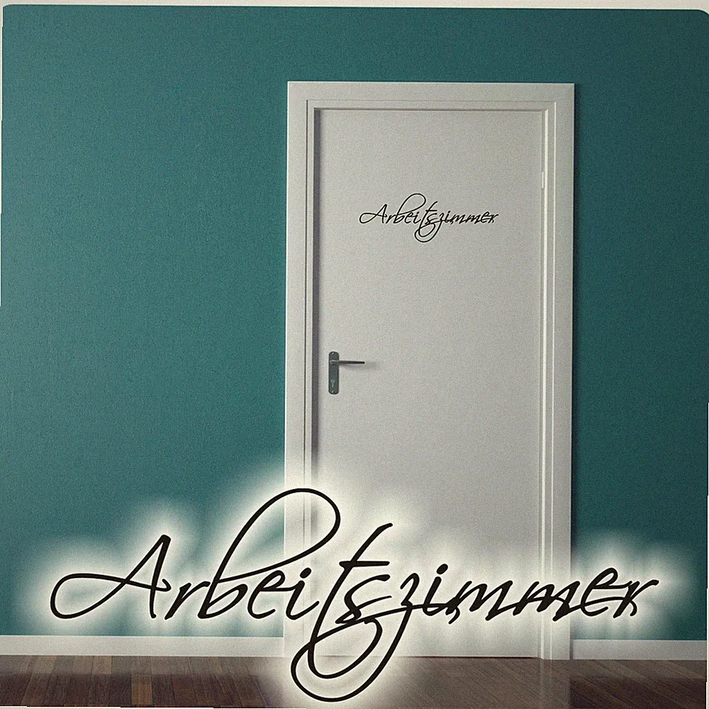 Arbeitszimmer Türaufkleber Tür Aufkleber Wandtattoo Schriftzug WC T816