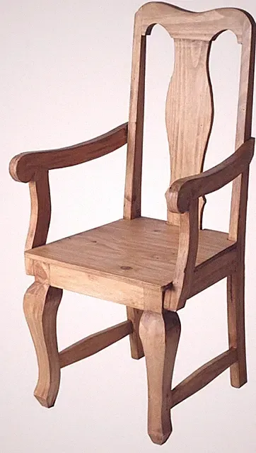 Armlehnstuhl Mexico Möbel 48x106x55 cm Landhausstil Massivholz Pinie Honig