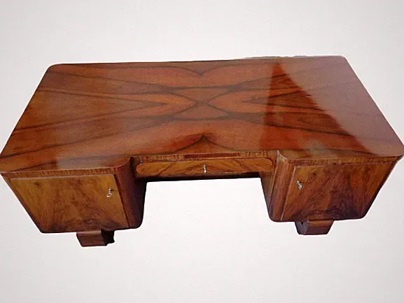 Art Déco Schreibtisch Nussbaum 20er Jahre