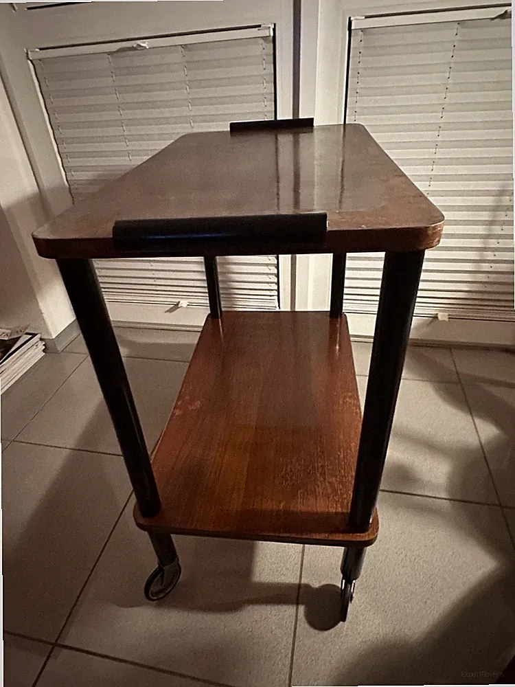 Art Deco Bauhaus Barwagen, Beistelltisch, Servierwagen, Holz
