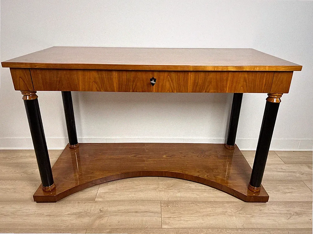 Art-Deco-Schreibtisch mit schwarzen Säulen von Retroles - maßgefertigte Möbel