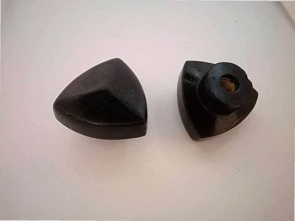 Art Deco Vintage Bakelit Möbelgriff Griff Schublade Möbelbeschlag schwarz 3,2 cm