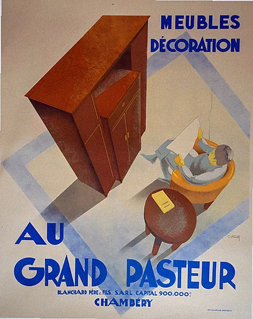 Au Grand Pasteur Möbel Chambéry Poster Wandbild - 12X16/16X20/18X24/24X36