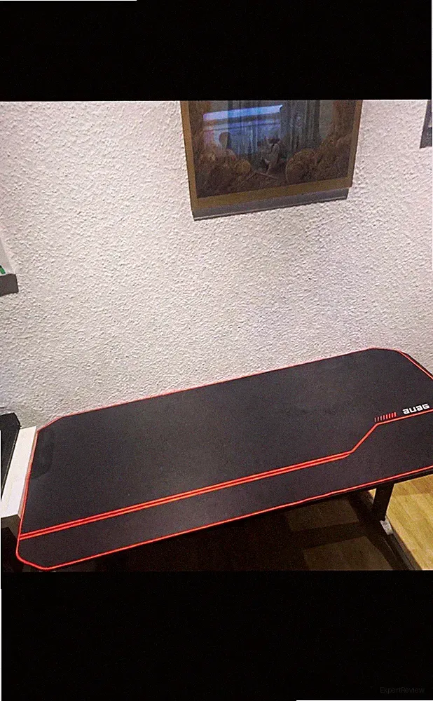 auag Gaming-Schreibtisch/Computertisch Schwarz mit roter Umrandung 140x60 cm