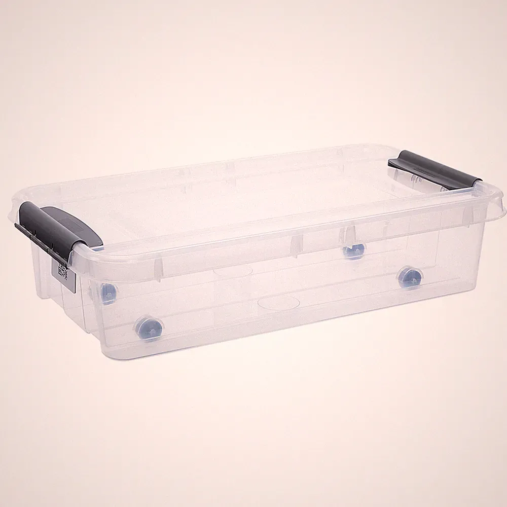 Aufbewahrungsbox mit Deckel Möbel & Wohnen Transparent 31L Unterbettbox