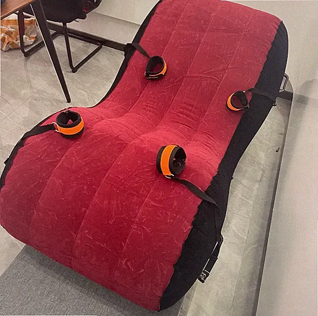 Aufblasbarer Sofa Relaxsessel mit Gurten Liege Kissen Pillow für Paar Erwachsene