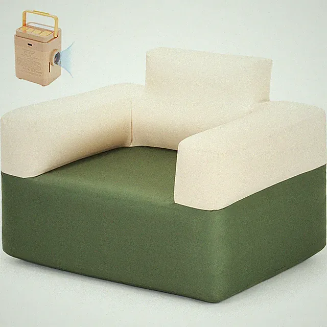 Aufblasbares Einzelsofa mit integrierter elektrischer Pumpe – tragbare Lounge