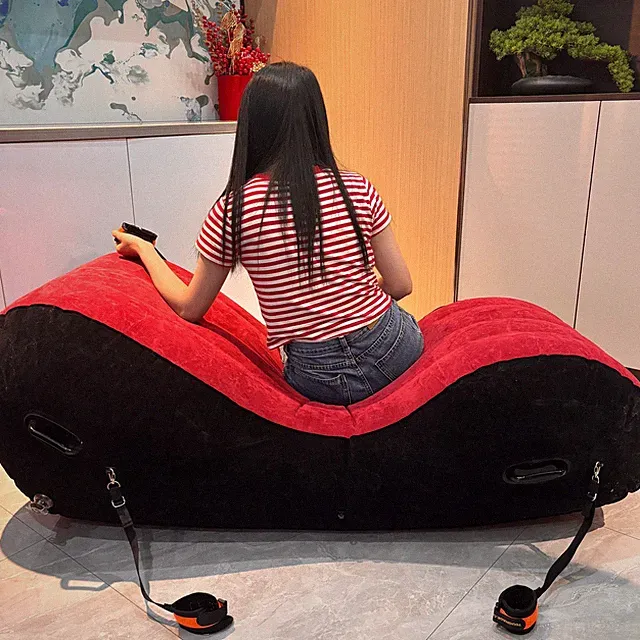Aufblasbares sexy Sofabett Erwachsenes Spiel Chaise Wohnzimmermöbel Tantra Sofa