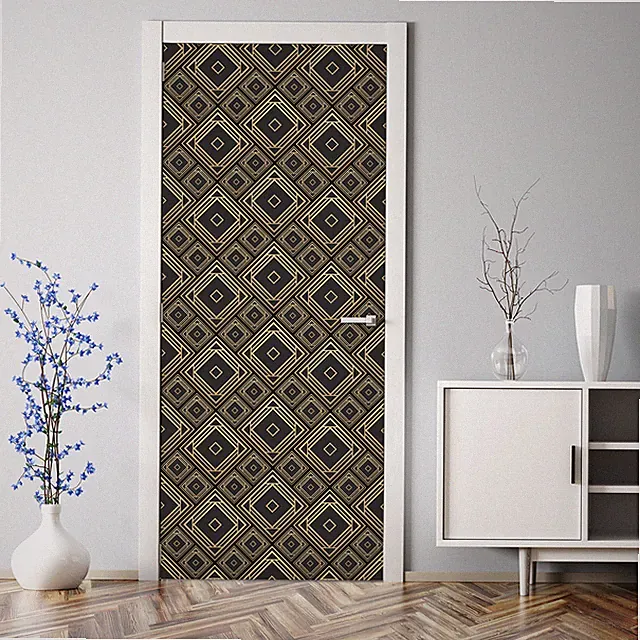 Aufkleber selbstklebend Klebefolie Türtato Türposter Art Deco Goldene
