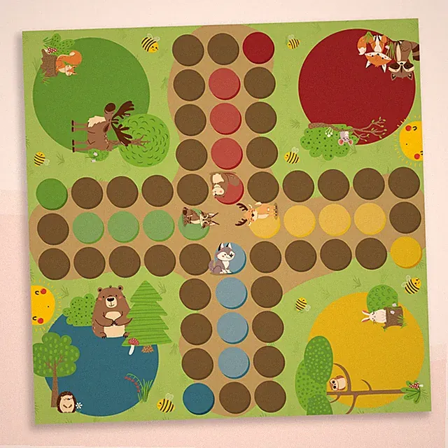 Aufkleber Set Folie passend für "Ikea Lack Tisch" 53x53cm YX012-02 Waldtierspiel