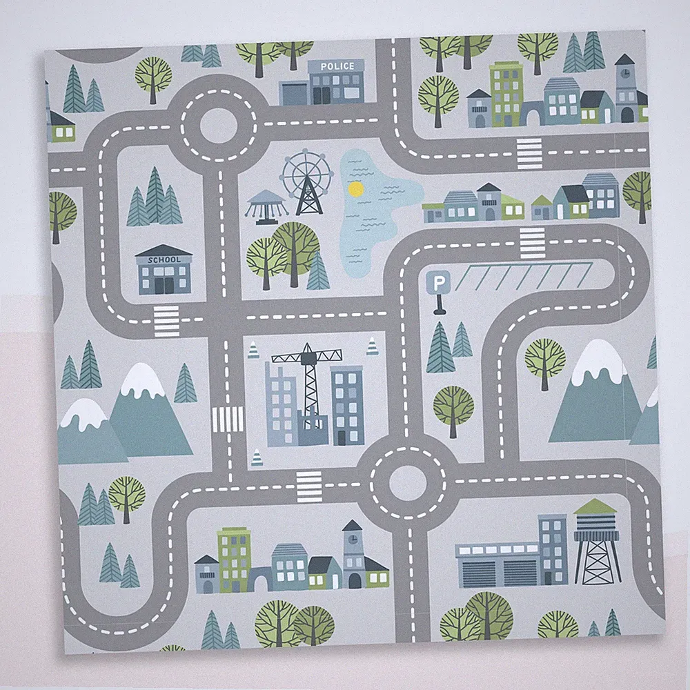 Aufkleber Set Folie passend für "Ikea Lack Tisch" 53x53cm YX012-04 Straßen