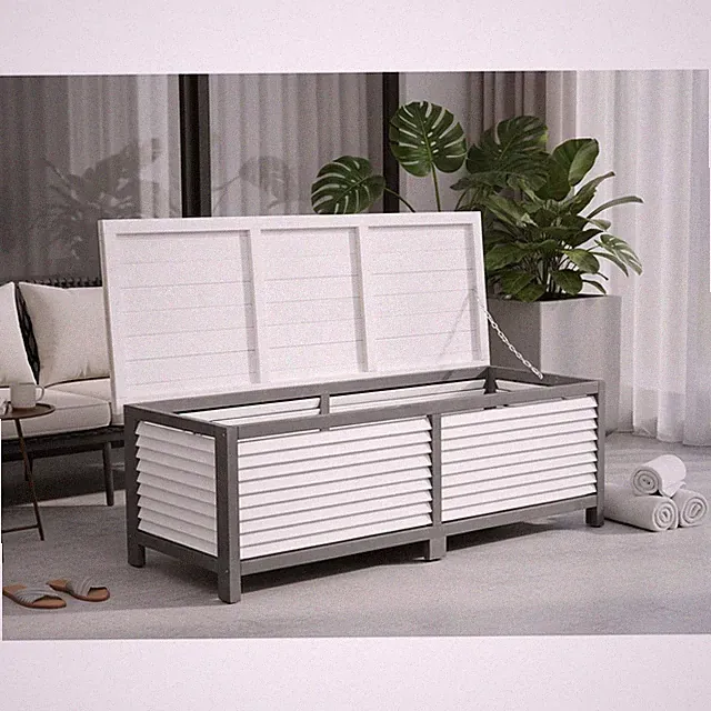Auflagenbox 140CM Kissenbox Gartentruhe Gartenbox Gerätetruhe Auflagentruhe