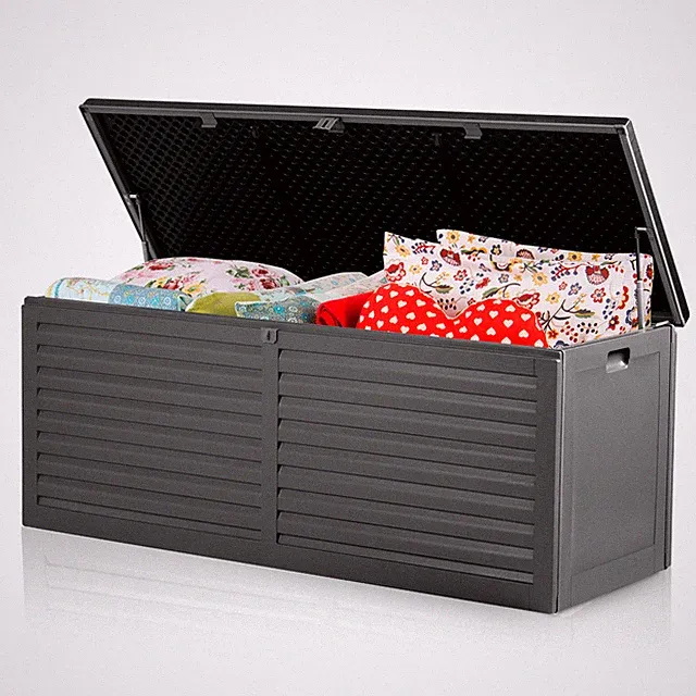 Auflagenbox Gartenbox Kissenbox Aufbewahrungsbox Kiste 390L Gerätetruhe Plonos