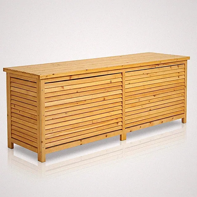 Auflagenbox Kissenbox Gartenbox 170CM XXL Holz Bank Gartentruhe Truhe Holztruhe