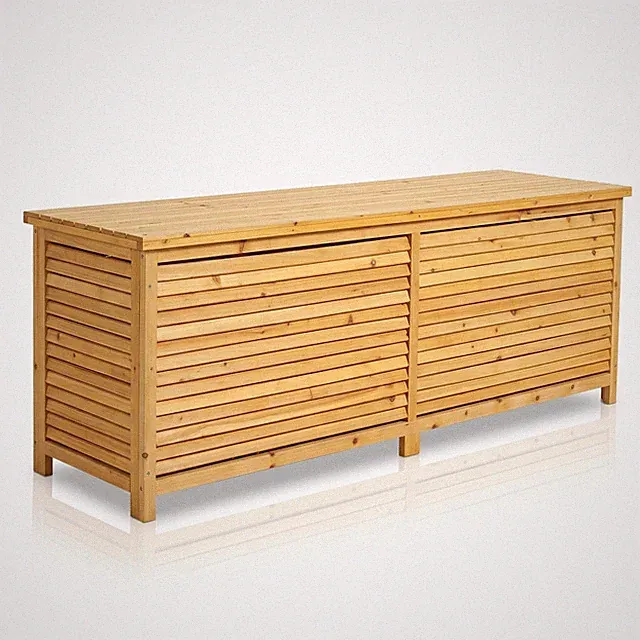 Auflagenbox Kissenbox Gartenbox 170CM XXL Holz Bank Gartentruhe Truhe Holztruhe