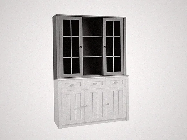 Aufsatz / Für Sideboard / Anrichte / Grau / Prowansja W2D