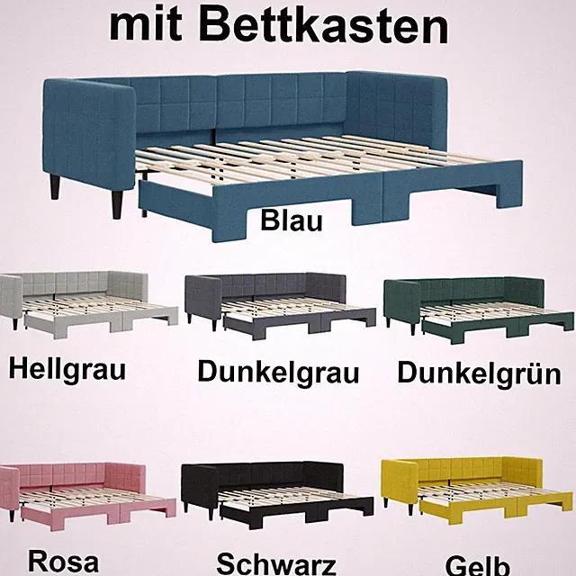 Ausziehbar Tagesbett Samt Schlafsofa Bettsofa Sofa Bett Schlafcouch Gästebett