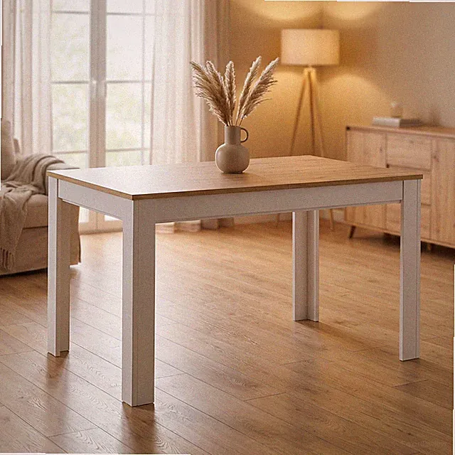 Ausziehbarer Esstisch 135–184 Weiß Eiche Esszimmertisch 8 Personen Homestyle4u