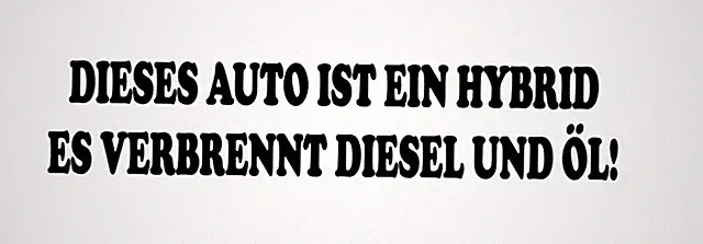 Auto Hybrid verbrennt Diesel und Öl Aufkleber Auto Fenster Wand Möbel Dekoration