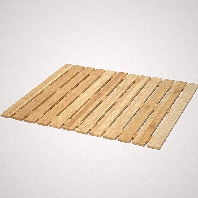 B-Ware Badematte MCW-E73, Duschmatte Badteppich, Bambus rutschfest, 60x50cm