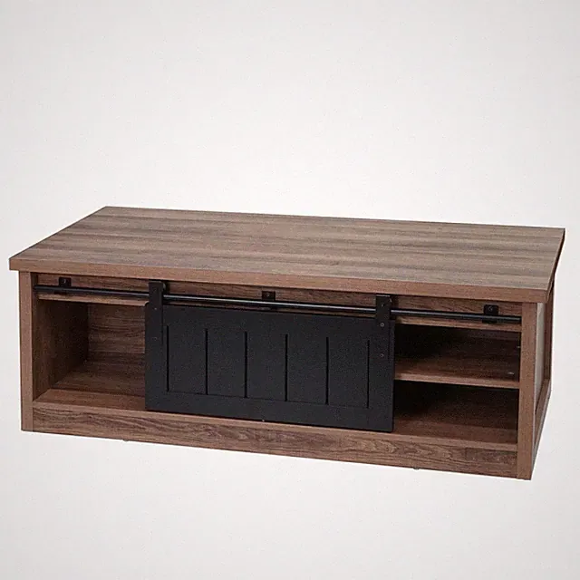 B-Ware Couchtisch MCW-K75, 6 Staufächer, Holz-Optik 44x120x60cm, braun