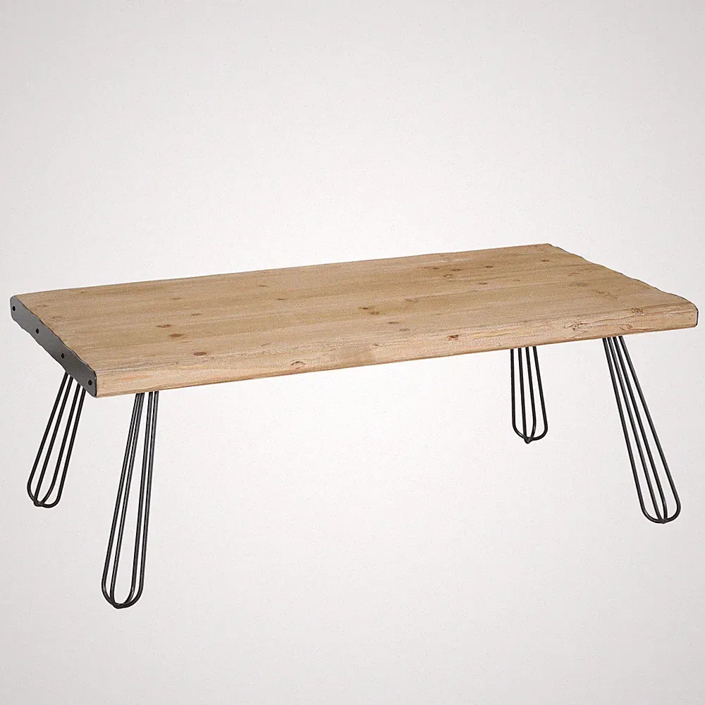 B-Ware Couchtisch MCW-L73, Massiv-Holz 120x60cm, natur