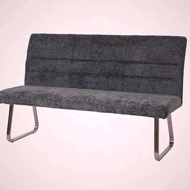 B-Ware Sitzbank MCW-G55, Edelstahl Stoff/Textil Chenille Öko-Tex 180cm blau-grün