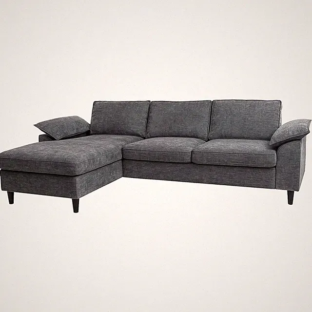 B-Ware Sofa-Garnitur MCW-O71, L-Form, Liegefläche links/rechts, dunkelgrau