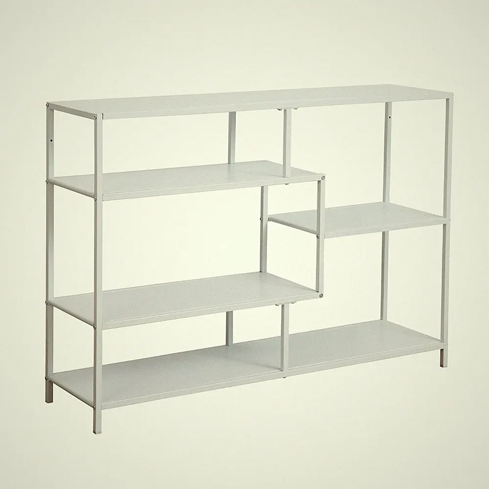 B-Ware SVITA CASTO Regal Bücherregal Industrial Design Schmal Metall Weiß