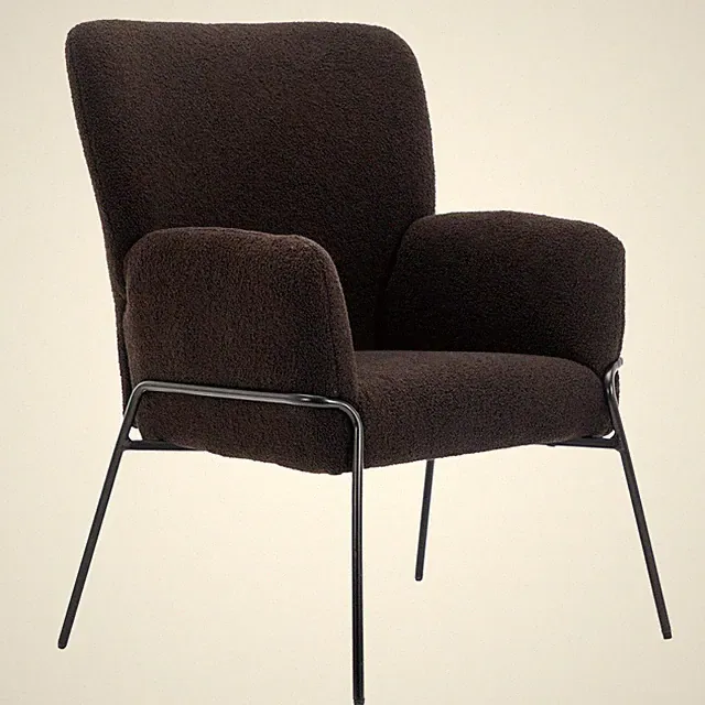 B-Ware SVITA FREIA Loungesessel modern mit Armlehne Polsterstuhl Schwarz