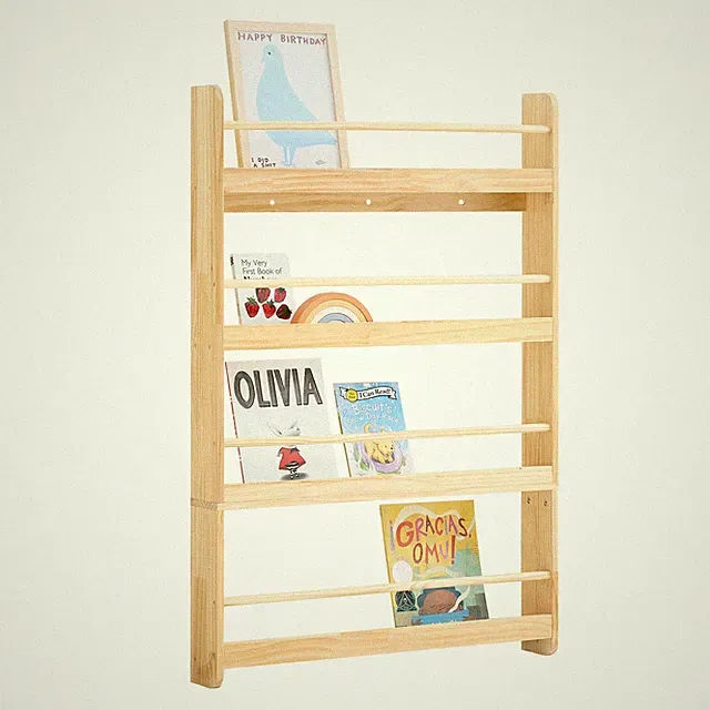B-waren Bücherregal Kinder Wandregal Kinderzimmer Kinderregal KMB08-N-bwaren