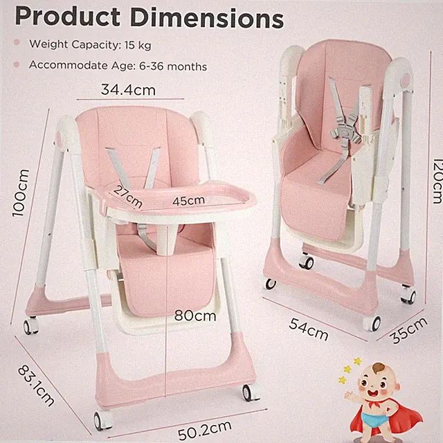Baby Hochstuhl Klappba Kindersitz Kinderhochstuhl Babystuhl Kinderstuhl Essstuhl