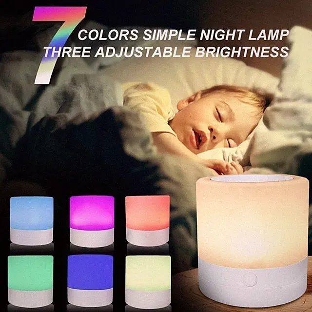 Baby RGB LED Nachtlicht Kinderzimmer Kinder Lampe Tischlampe USB Nachttischlampe